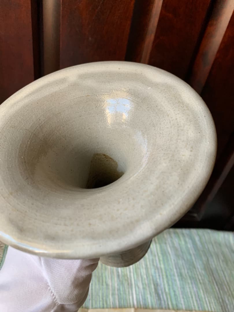 萩「薄瑞花入」萩焼瑞峰窯　日本工芸会正会員　大野孝晴/作　花瓶　置物　栞　共箱付