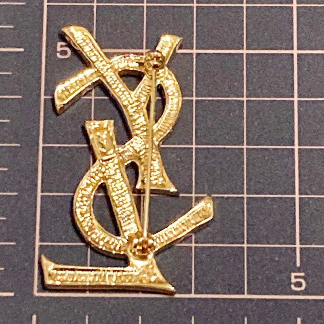 イヴサンローラン ヴィンテージ ブローチ カサンドラ YSLロゴ