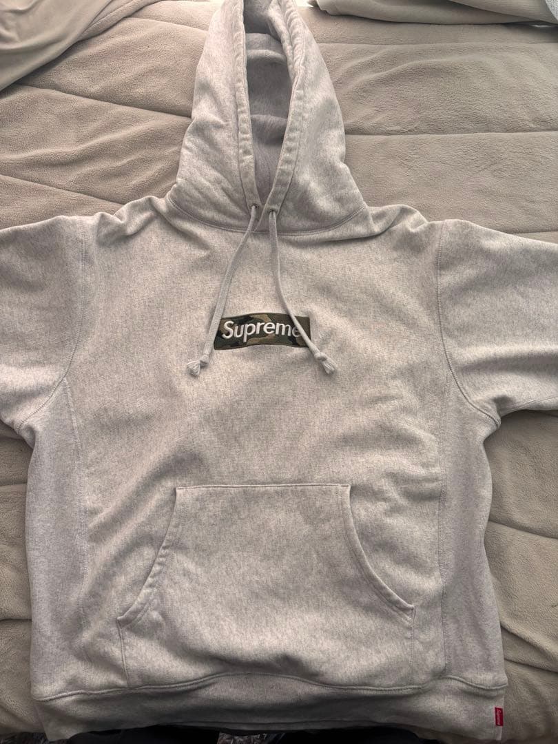トップス Supreme Box Logo Hooded Ash Grey\" (23FW)