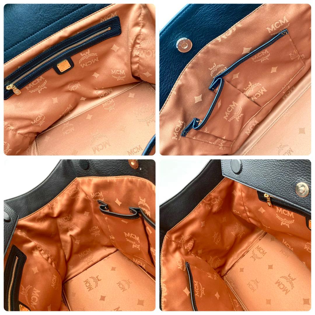 temamo❤️444✨ MCM ヴィセトス ハンドバッグ レザー 総柄