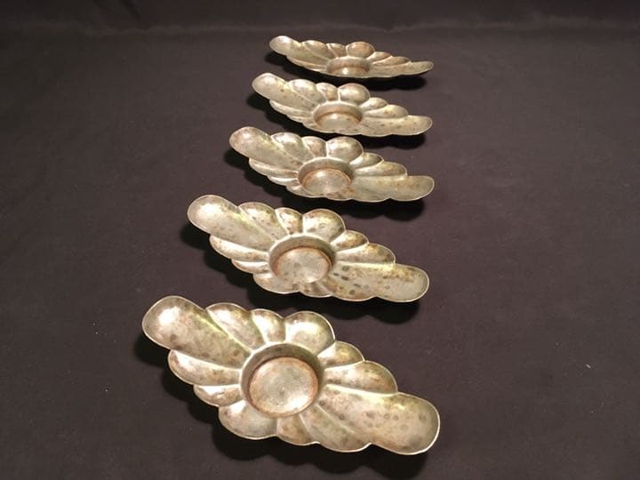 煎茶道具　茶托　錫　唐物