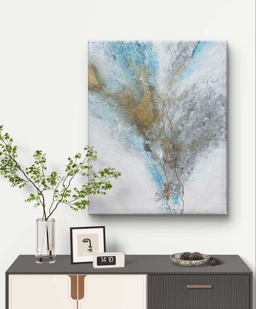 大きめ/和風/絵画/アート/抽象画/ニュアンス/モダン/ホテル/内装/海外/青