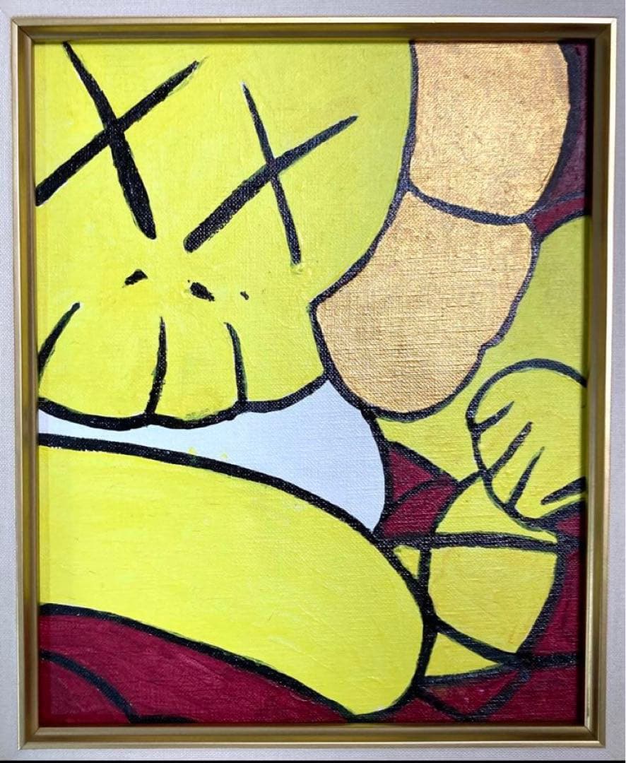 最終 値下げ/全米価格/暴騰/近代ポップアート/ KAWS カウズ /油彩/原画
