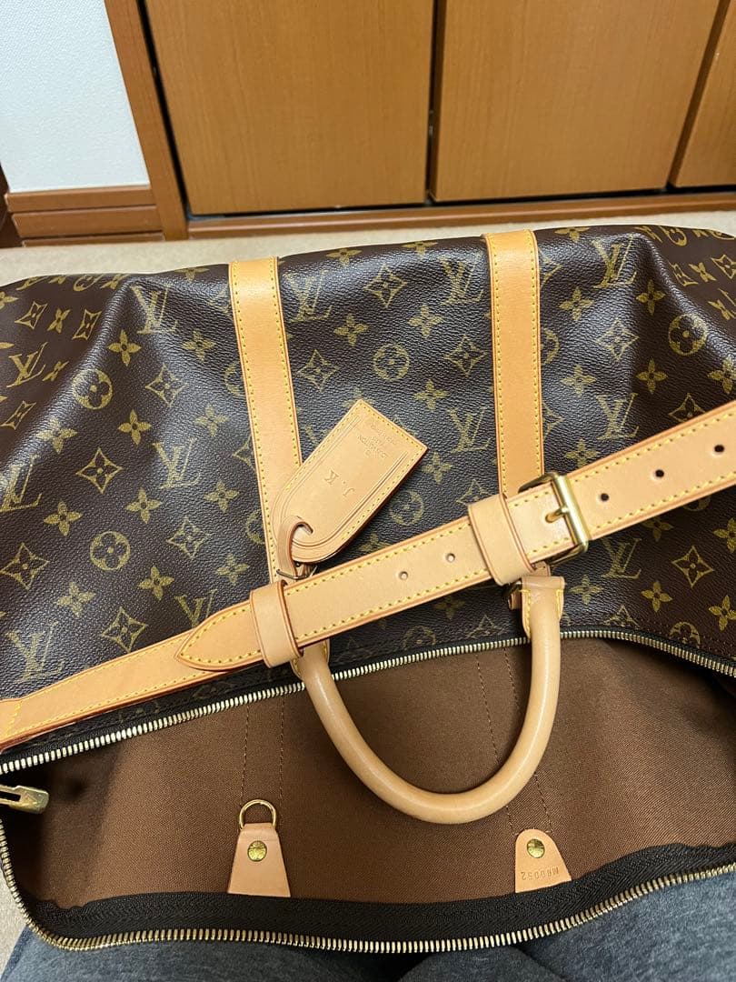 【美品 Louis Vuitton】 キーポル・バンドリエール50