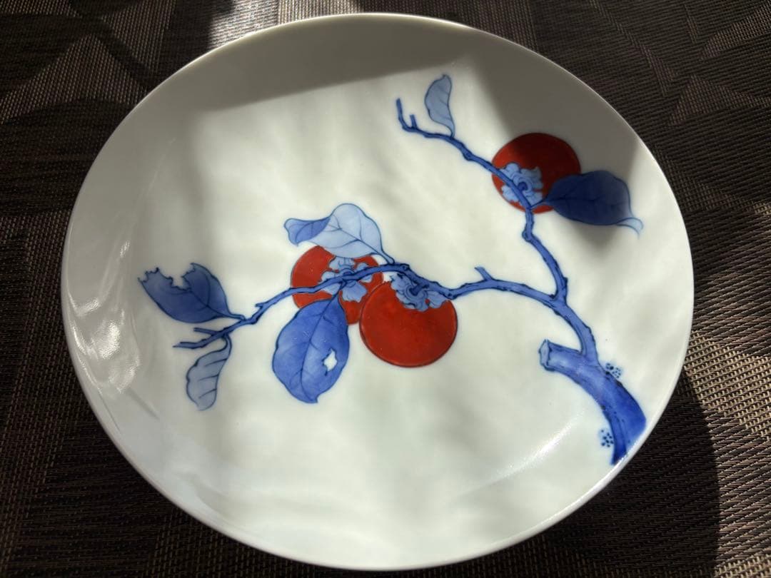 酒井田柿右衛門　染錦柿文皿