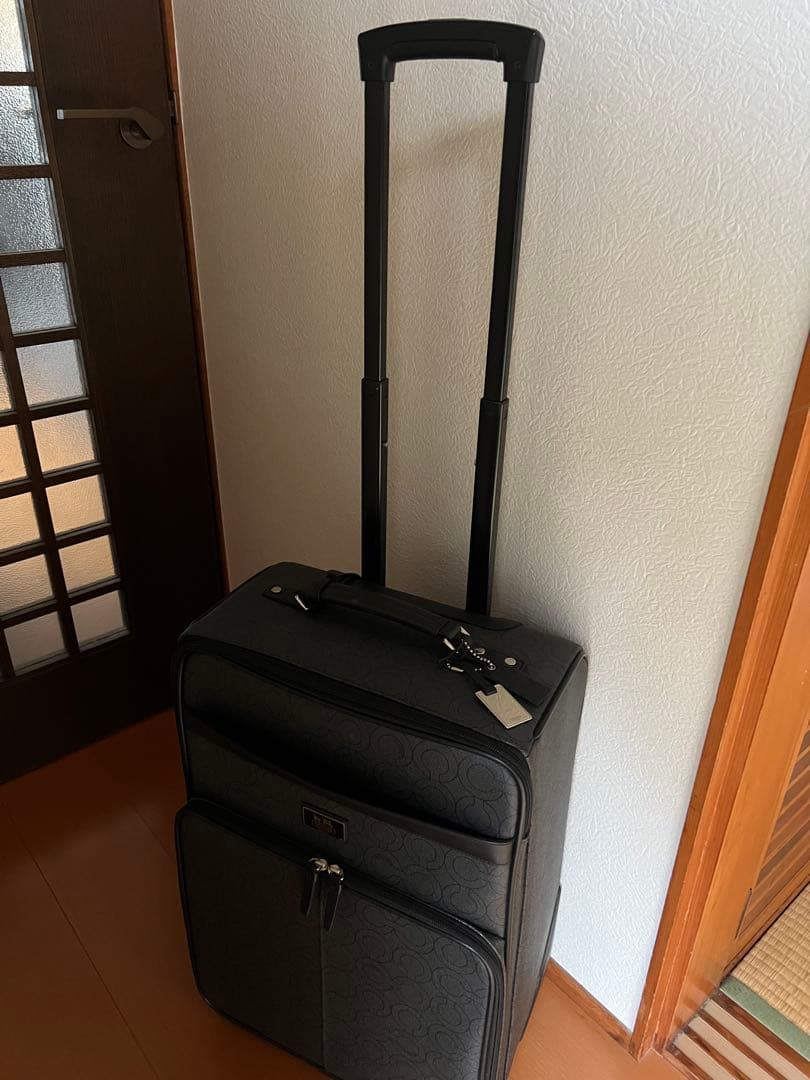 コーチ　77135 オプアート　PVC レザー　キャリーケース