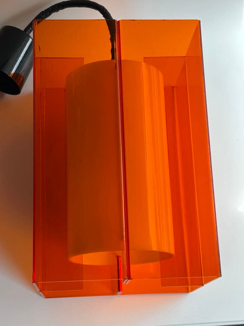 ヴィンテージ　アクリル　オレンジ　ペンダントライト　ナショナル　照明　昭和レトロ