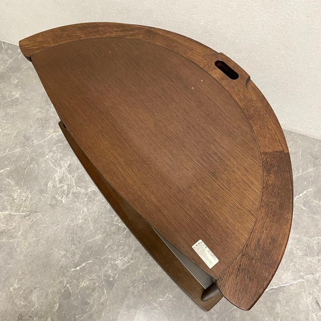 カリモク TVボード QUシリーズ　半円形　コーナー型　ガラス棚　廃盤品