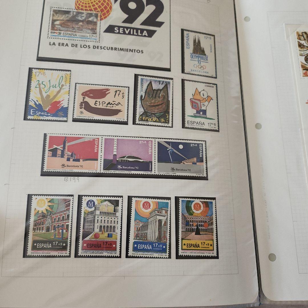 スペイン　使用済み切手　8冊