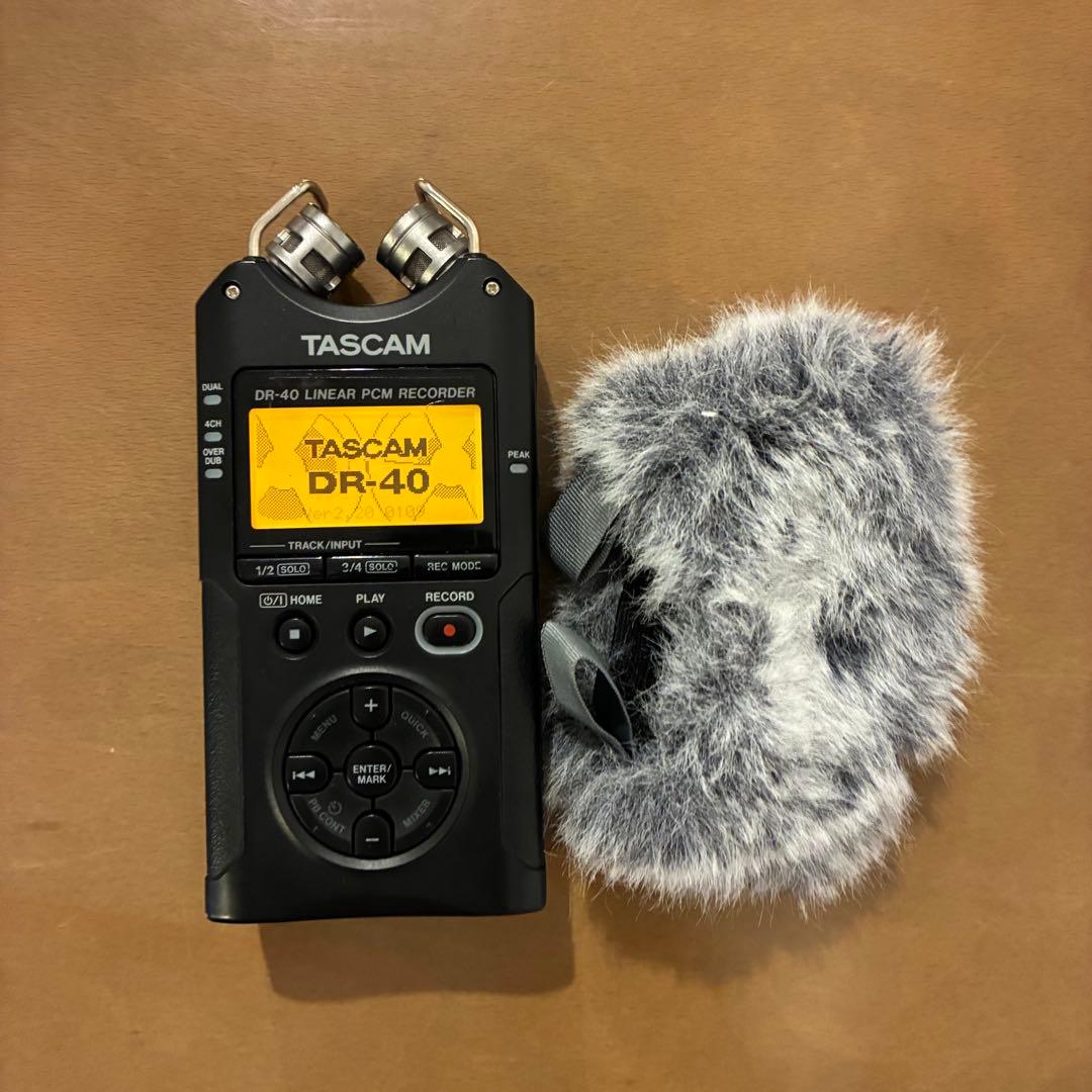 TASCAM DR-40 オーディオ IC リニアPCMレコーダー 風防付