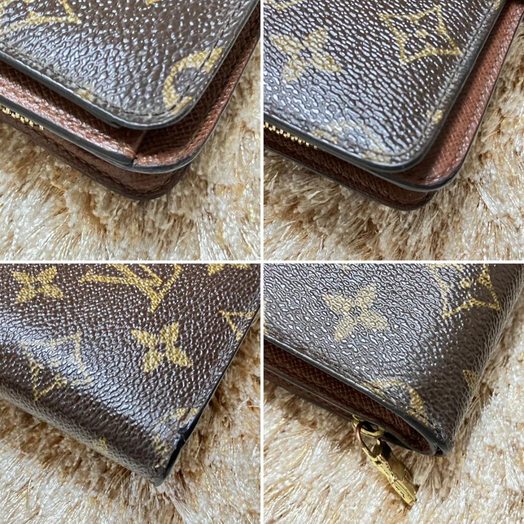 ルイヴィトン モノグラム ポルトパピエジップ 二つ折り財布 レディース