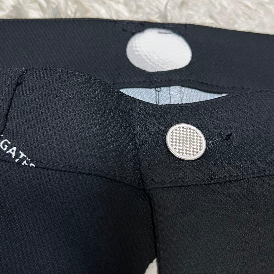 パーリーゲイツ 総柄 ゴルフボールドット＆ティー プリント パンツ レディース