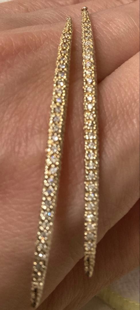 アヤミジュエリー　Pave Straight Earrings ピアス