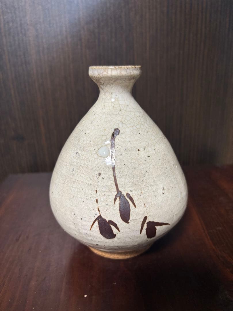 西岡小十　絵粉引　えこひき　徳利