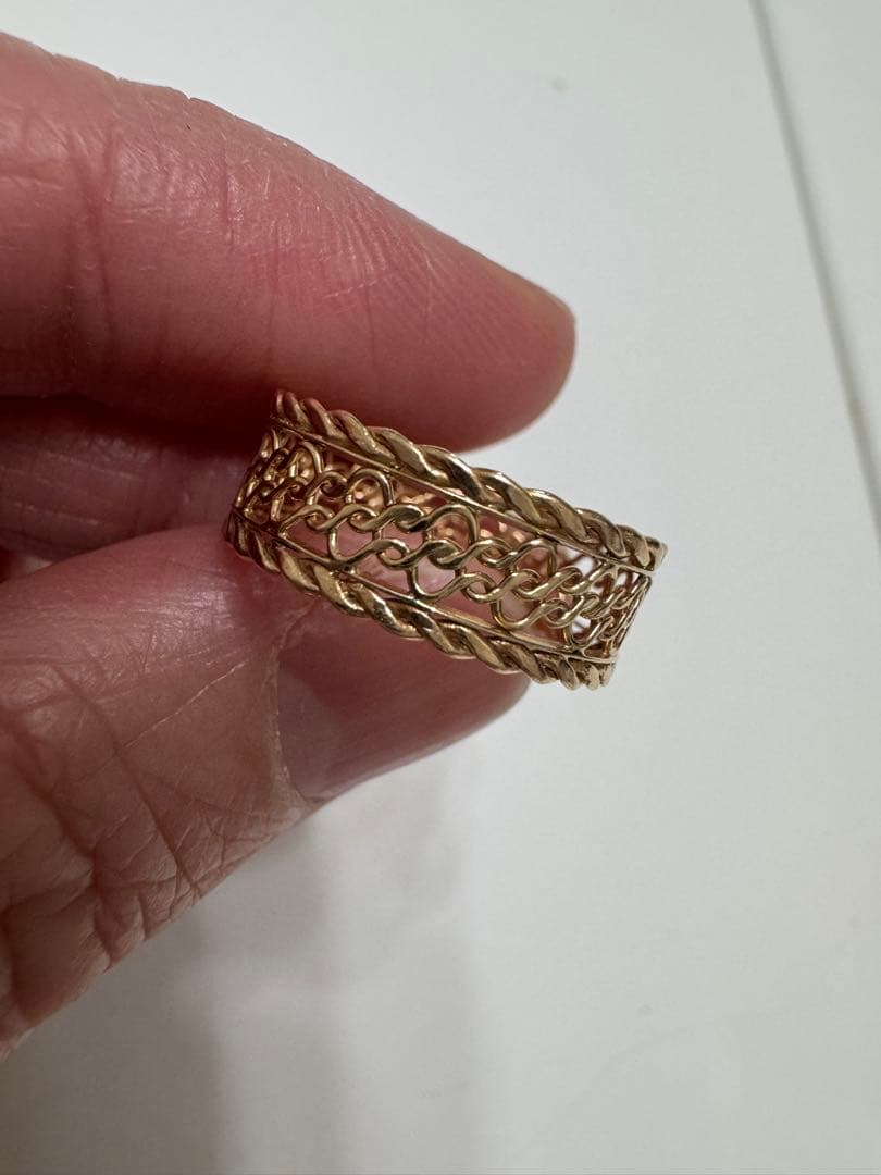 ココシュニック　透かしレースK10リング 9号