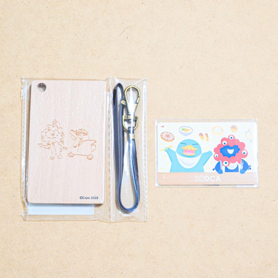 関西万博 JR西日本限定 万博限定デザイン ICOCA 木製パスケース B
