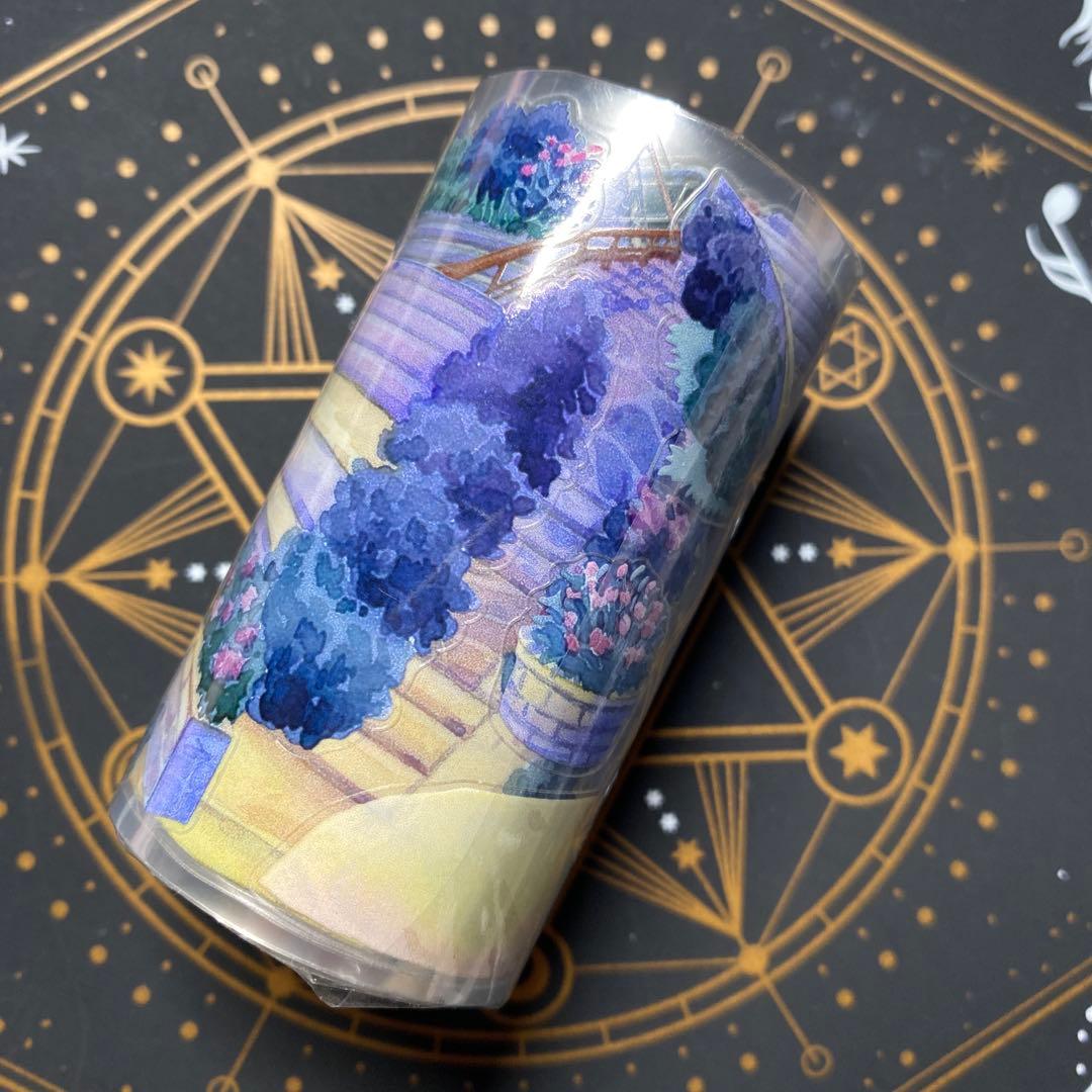 【9132】海外　5m巻　PETカッティングマスキングテープ　階段　夜　背景系