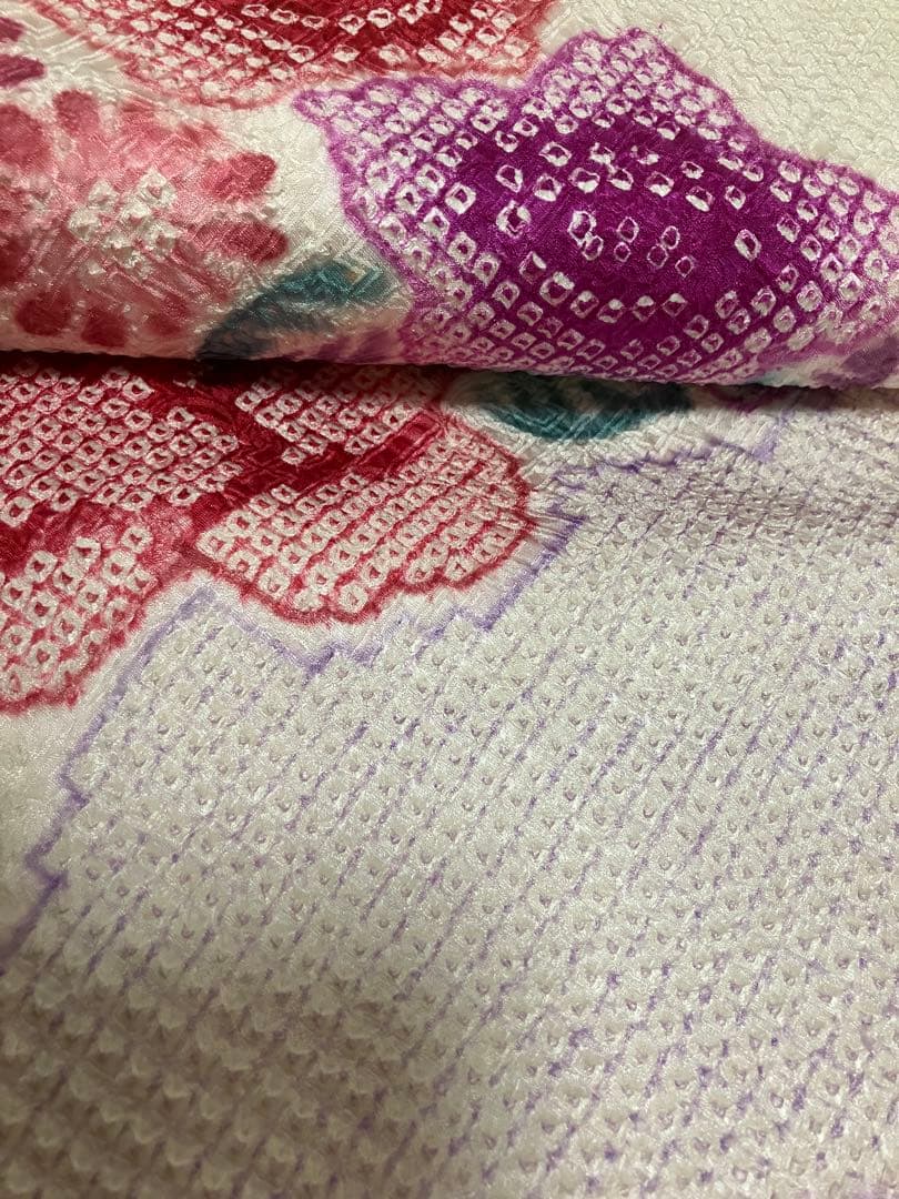 正絹　未使用品、総絞り振袖　　美品、袋帯