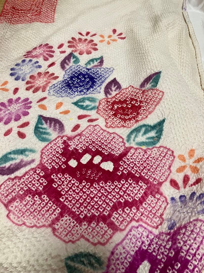 正絹　未使用品、総絞り振袖　　美品、袋帯