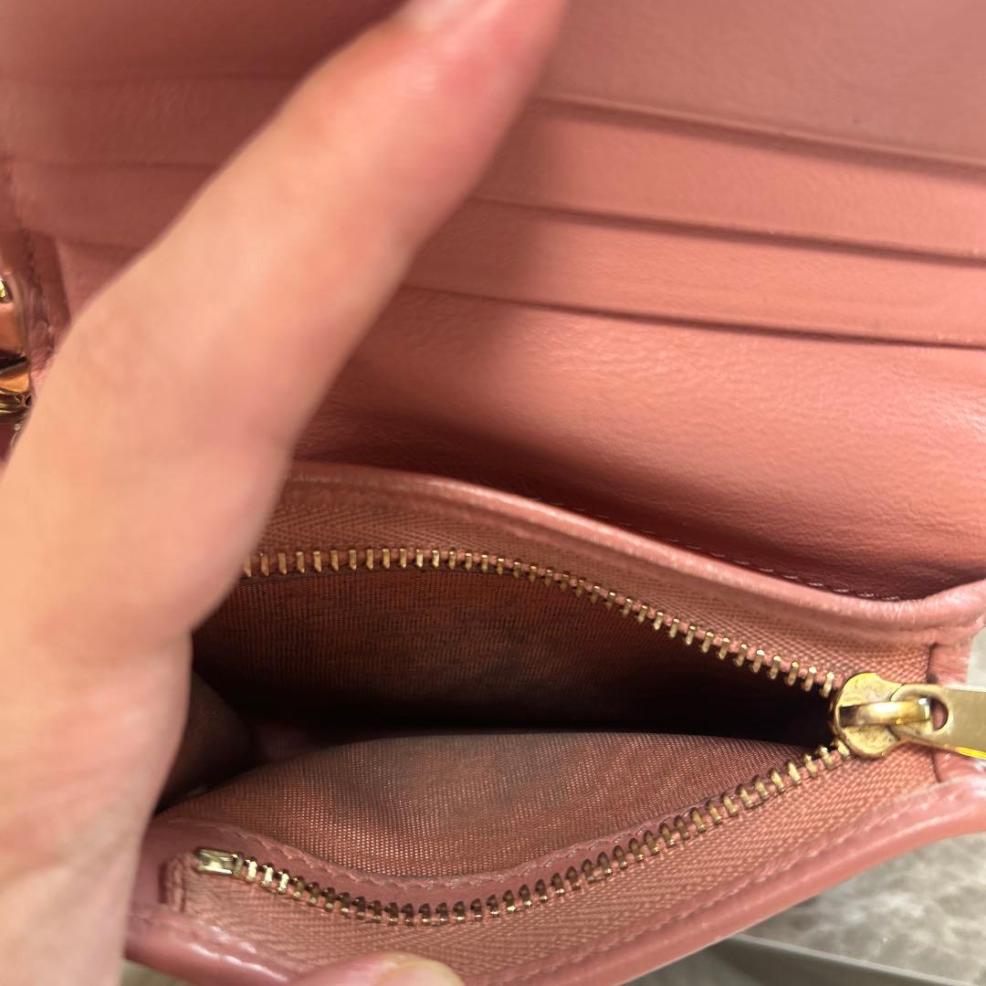 Dior　ディオール　パテント　カナージュ　二つ折り財布