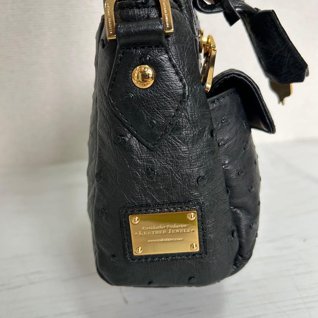 極美品 Crystal Reptiles パーティーバッグ ハンドバッグ 本革製