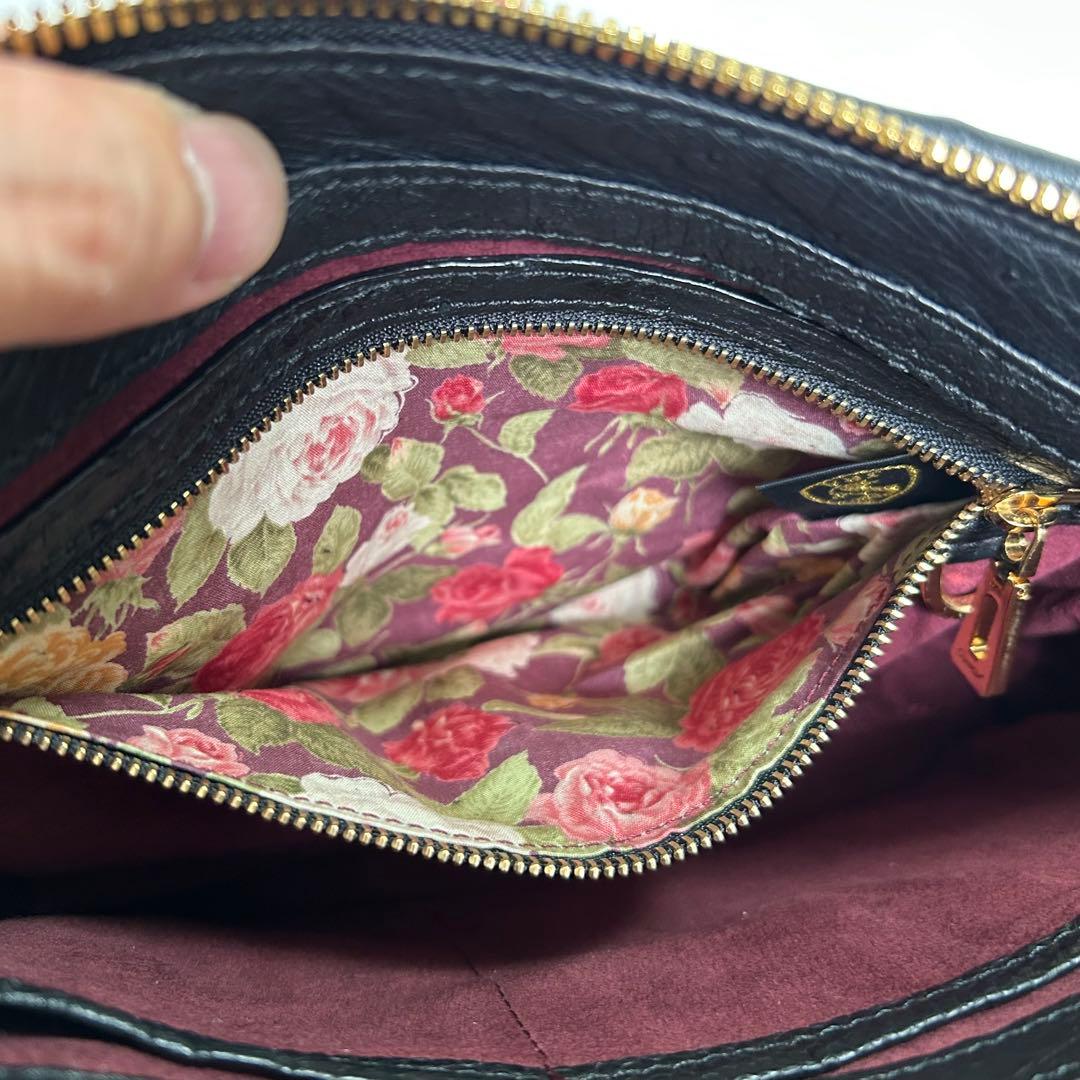 極美品 Crystal Reptiles パーティーバッグ ハンドバッグ 本革製