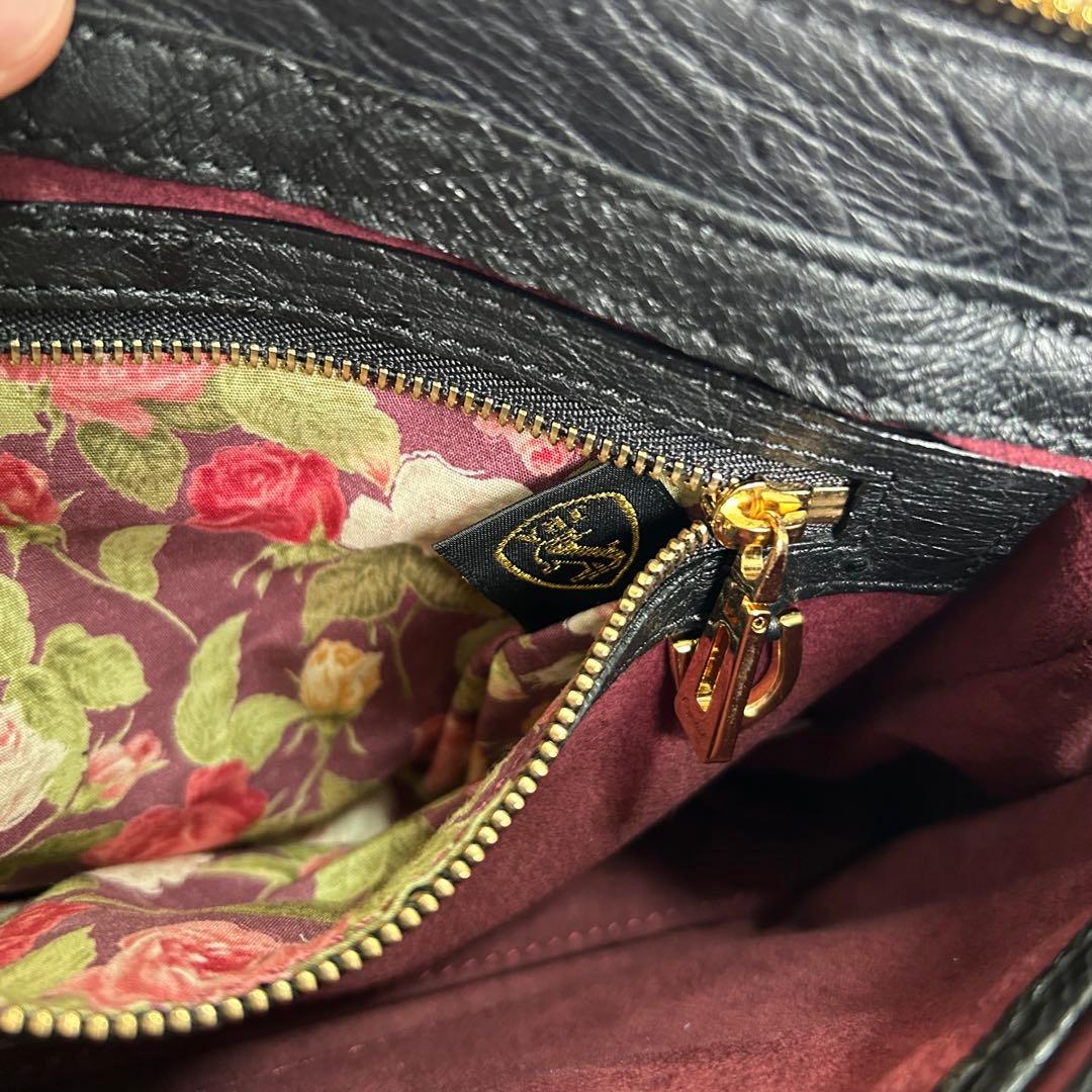 極美品 Crystal Reptiles パーティーバッグ ハンドバッグ 本革製