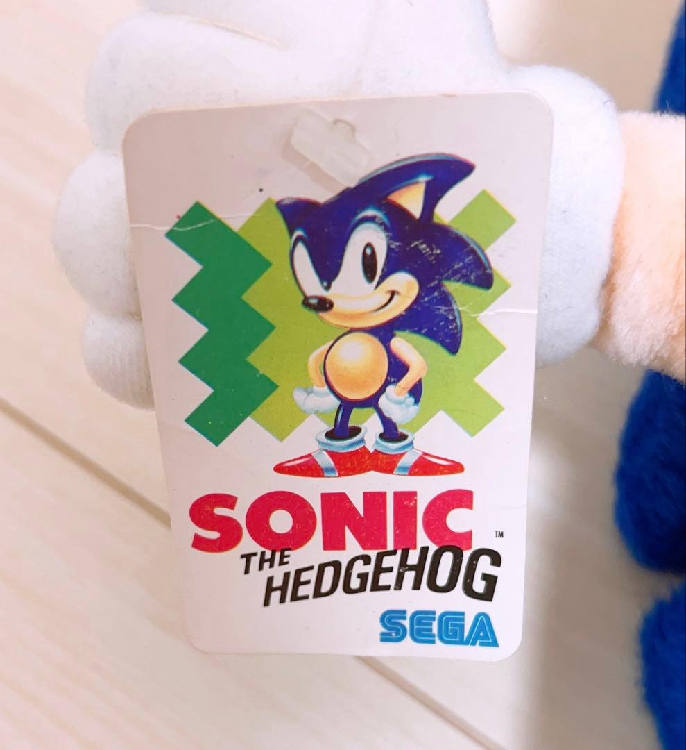 タグ付き SEGA 初代ソニック ザ ヘッジホッグ ぬいぐるみ 1991年製