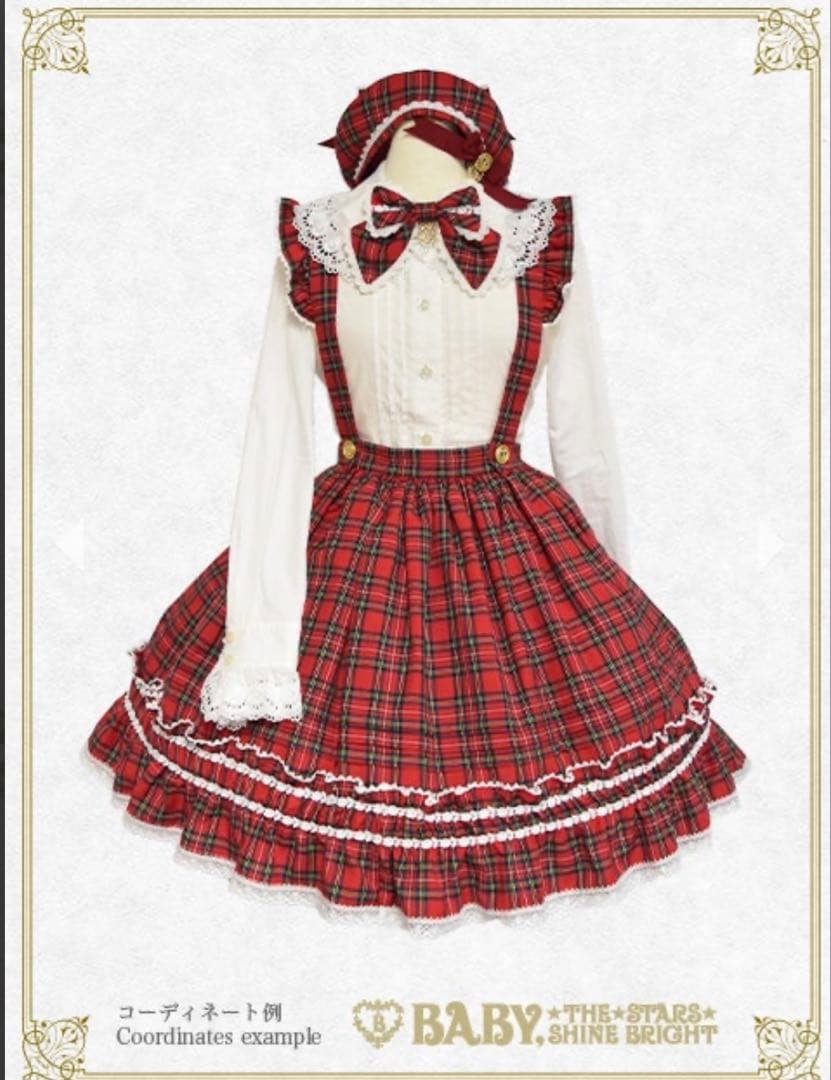 【実物写真有】baby タータンチェックスカート エンジ Anniversary