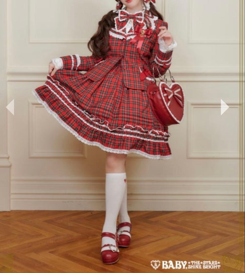 【実物写真有】baby タータンチェックスカート エンジ Anniversary