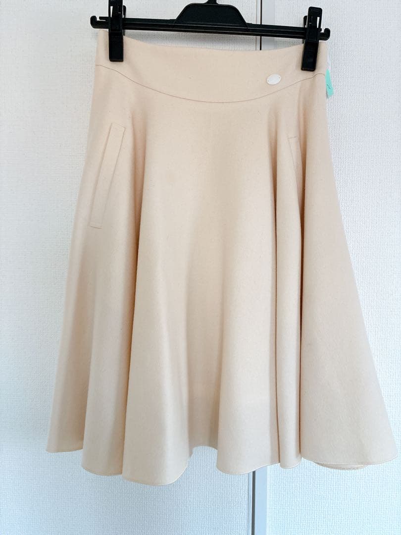 FOXEY フレアスカート 38 ホワイト