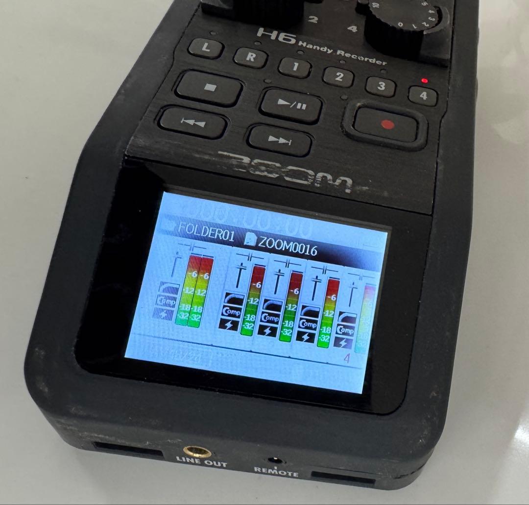 ZOOM H6 ハンディレコーダー 本体とACアダプター(訳あり)