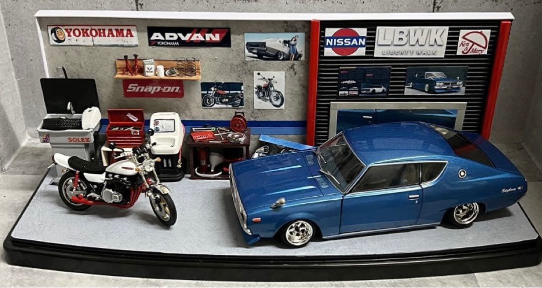 アシェット 1/24 スカイラインHT 2000GT-X ケンメリ ケース 付