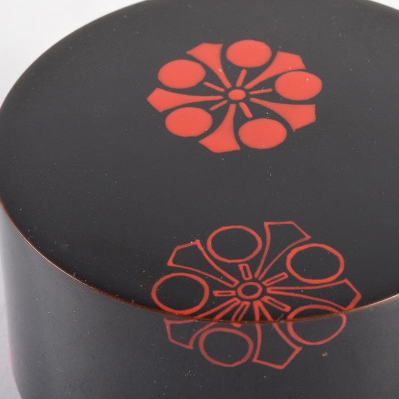 茶道具　山中塗　道場宗廣作　梅蒔絵　中次　共箱　V　8326