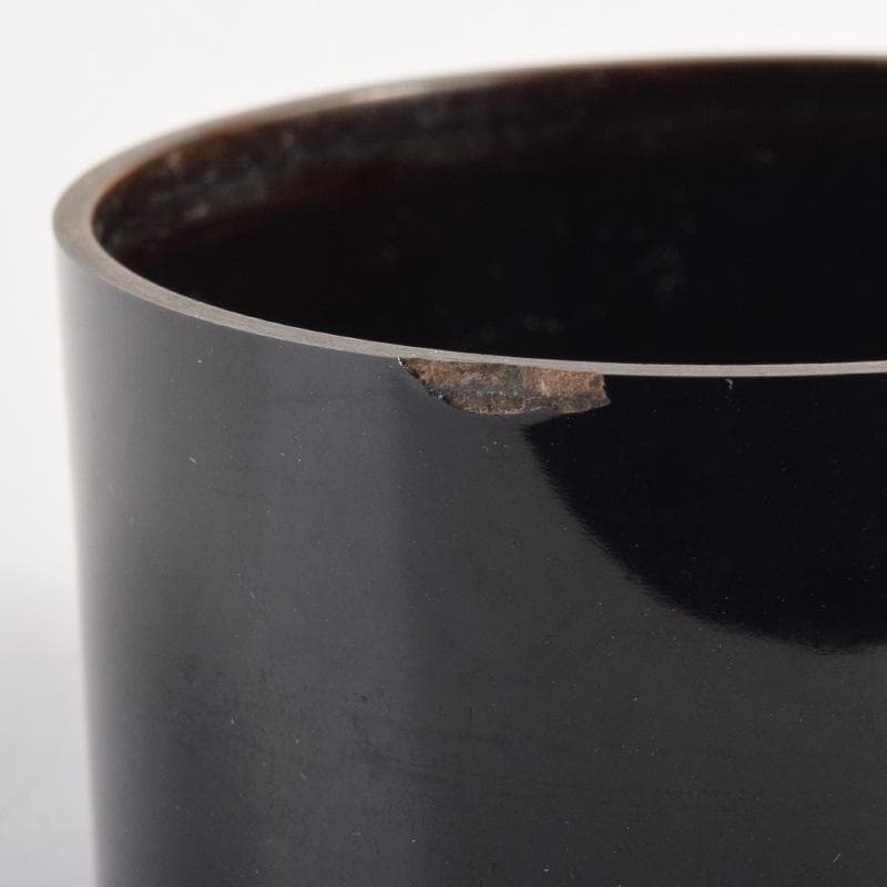 茶道具　山中塗　道場宗廣作　梅蒔絵　中次　共箱　V　8326