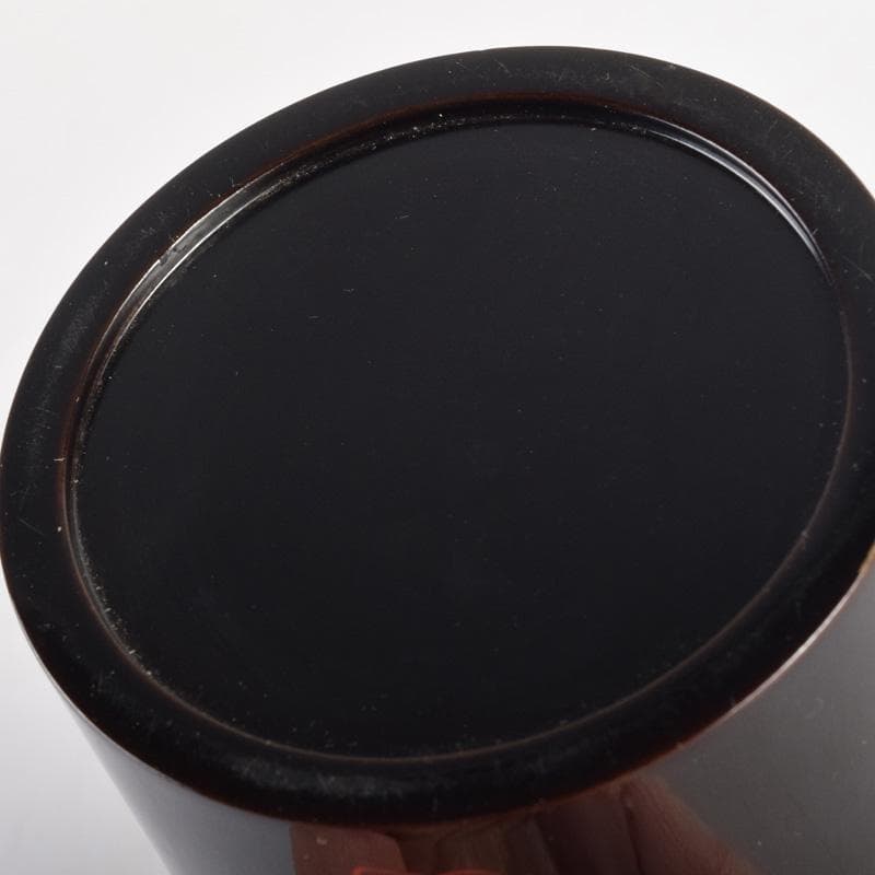 茶道具　山中塗　道場宗廣作　梅蒔絵　中次　共箱　V　8326