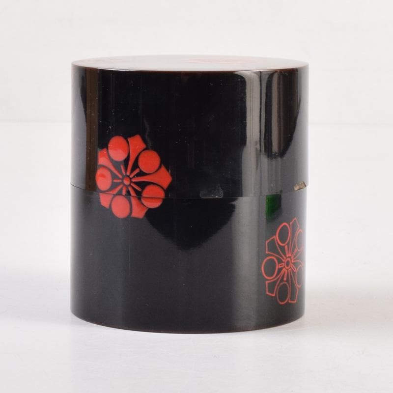 茶道具　山中塗　道場宗廣作　梅蒔絵　中次　共箱　V　8326