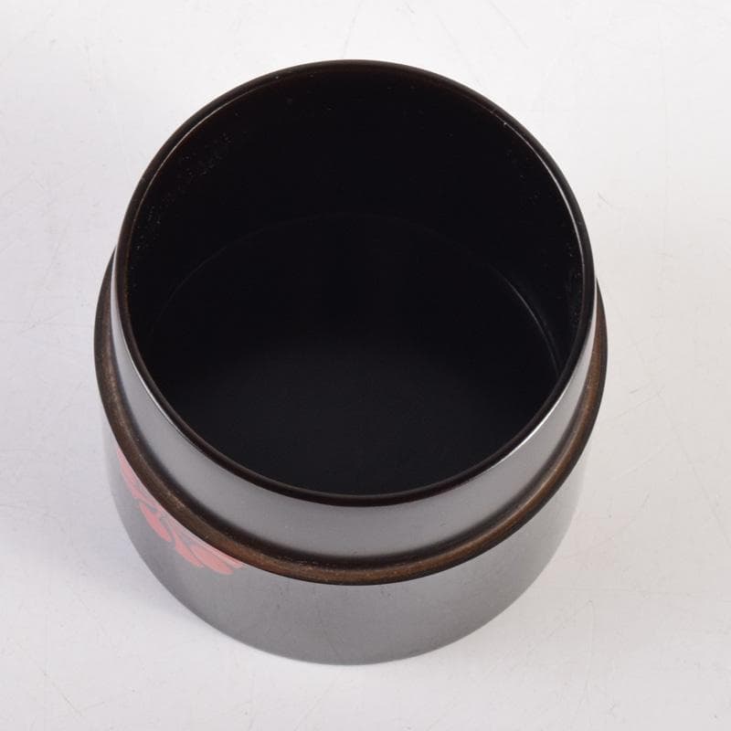 茶道具　山中塗　道場宗廣作　梅蒔絵　中次　共箱　V　8326