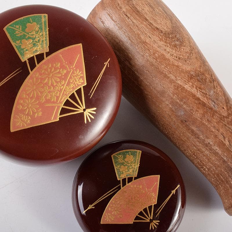 茶道具　桑茶箱　茶碗　振出など　九点　一式　仕覆付　V　R7633