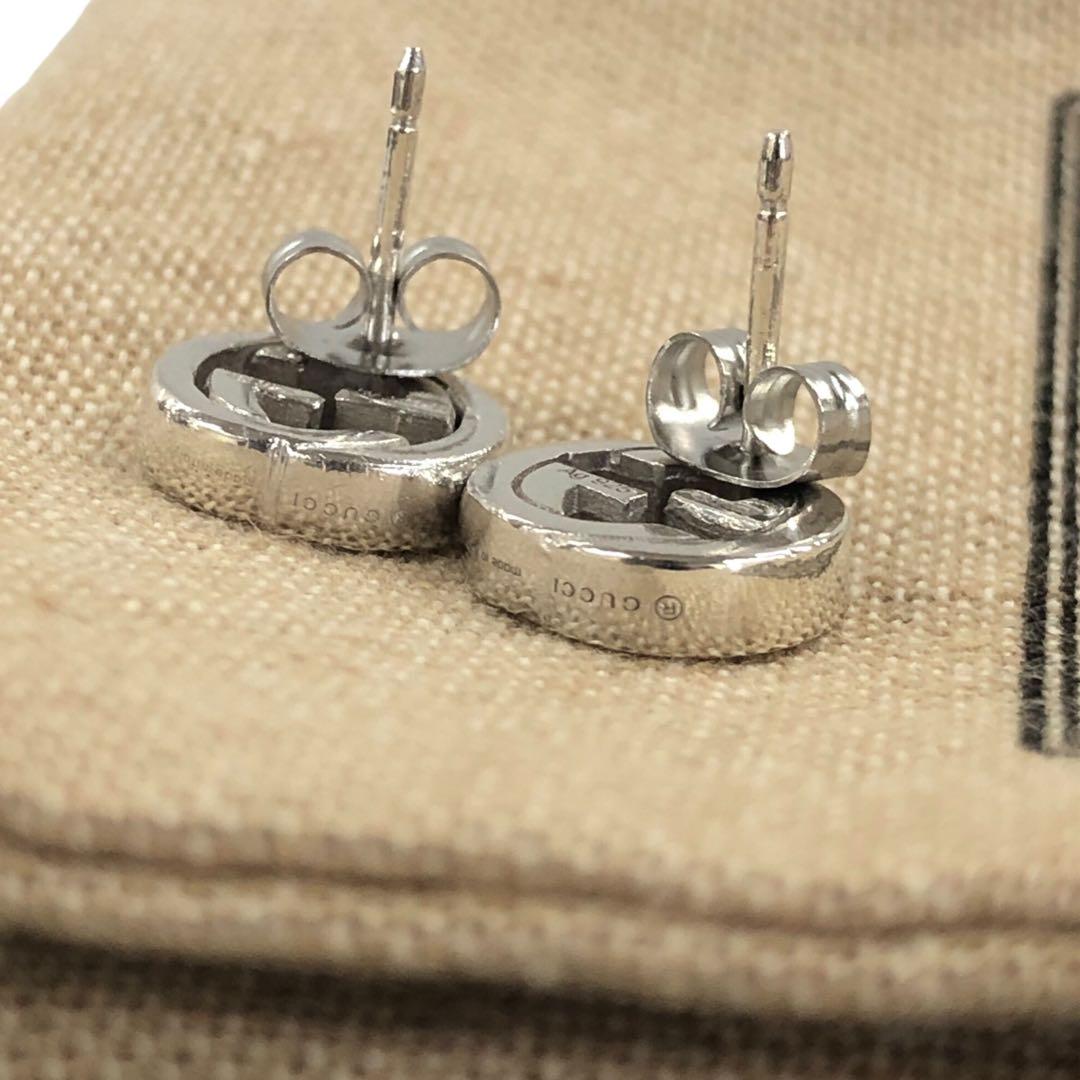 GUCCI グッチ インターロッキングG スタッズ ピアス シルバー925