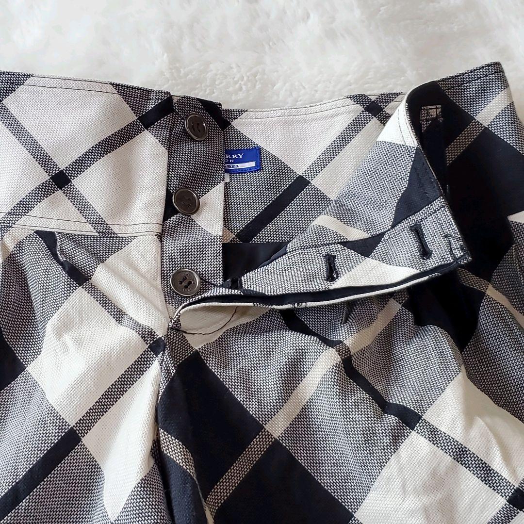 バーバリーブルーレーベル　キュロット　ショートパンツ　ノバチェック　ベルト　38