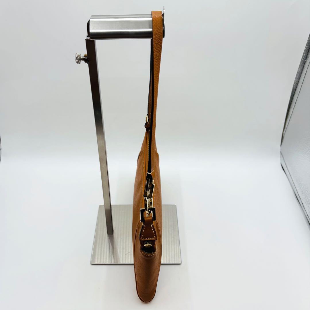 【美品】サルヴァトーレフェラガモ ショルダーバッグ レザー ガンチーニ キャメル