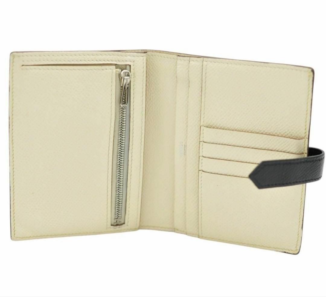 阪*南様 HERMES ベアン コンパクト エプソン バイカラー 財布 Z刻印