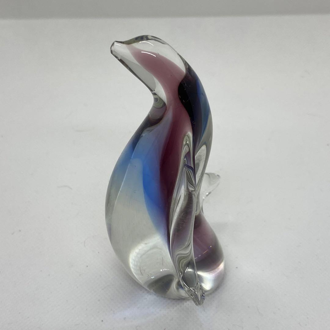 ペンギン　ガラス置物　硝子細工　オブジェ