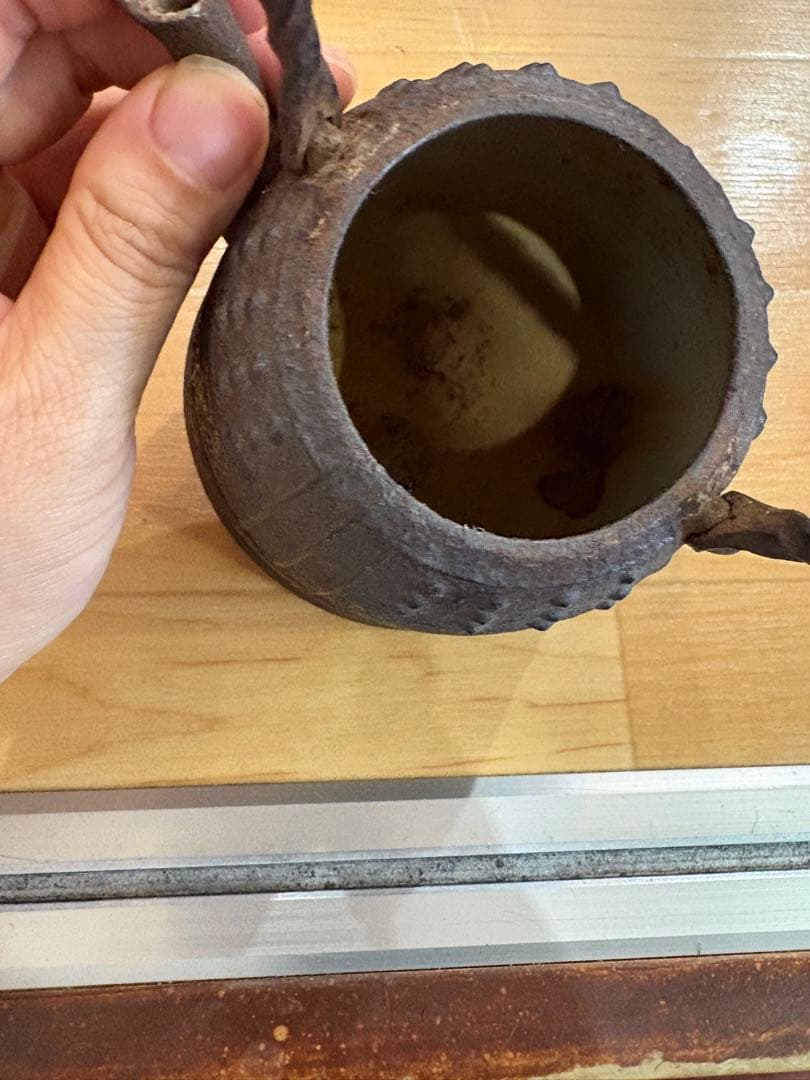 南部盛岡　佐々木 一点もの鉄瓶 鉄製 アンティーク 古美術　インテリア　鉄瓶