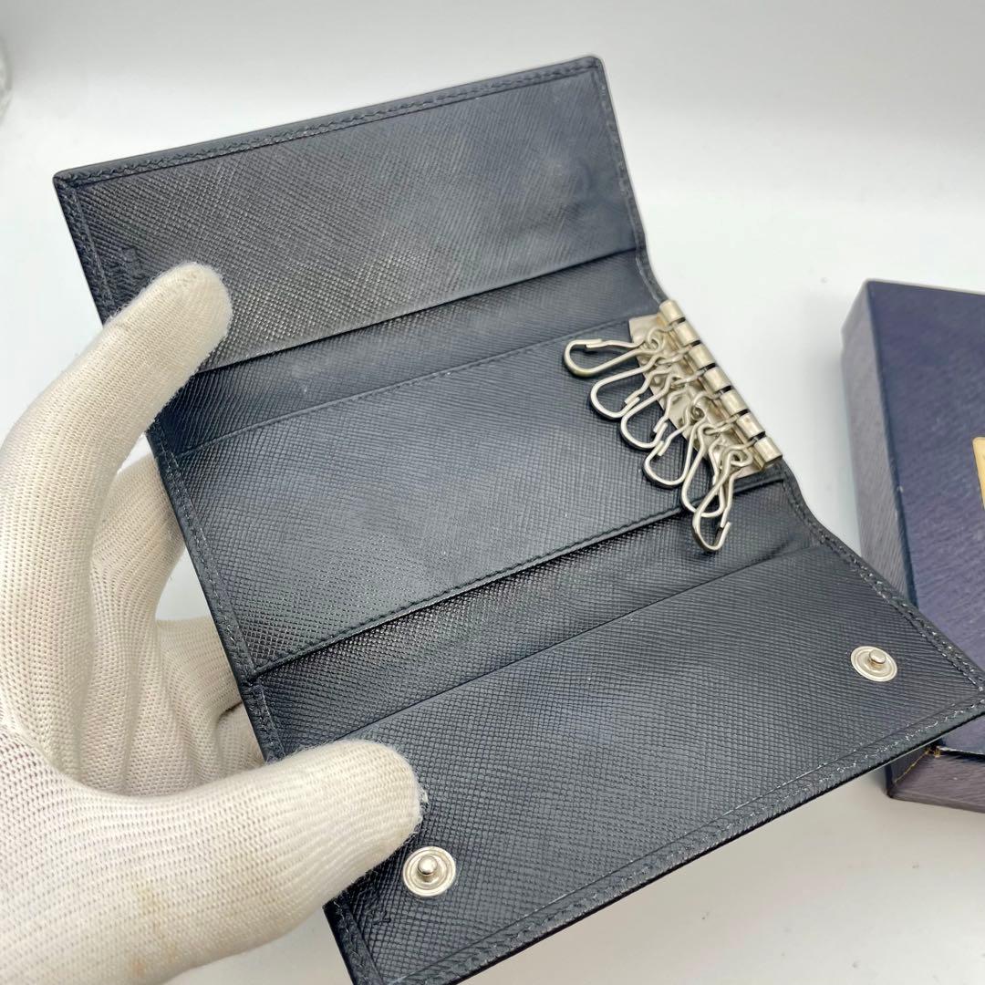 PRADA プラダ　キーケース　レザー　ブラック　管理番号【b107】