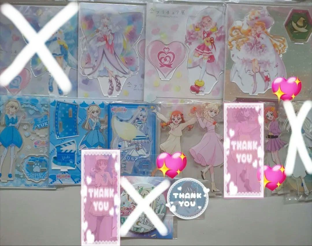 プリキュア 缶バッジ アクリルスタンド グッズ 大量