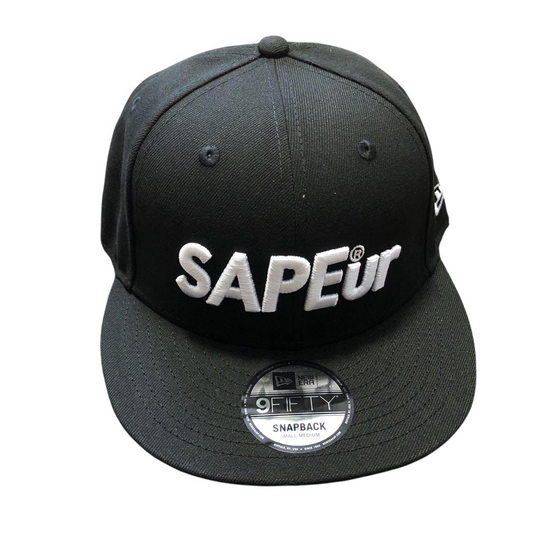 ★新品 SAPEur ニューエラロゴ刺繍 9FIFTY ベースボールキャップ 黒