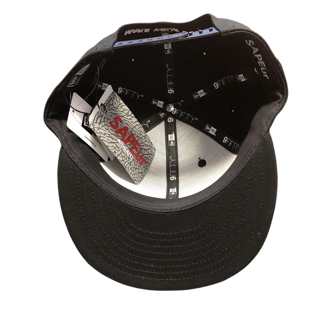 ★新品 SAPEur ニューエラロゴ刺繍 9FIFTY ベースボールキャップ 黒