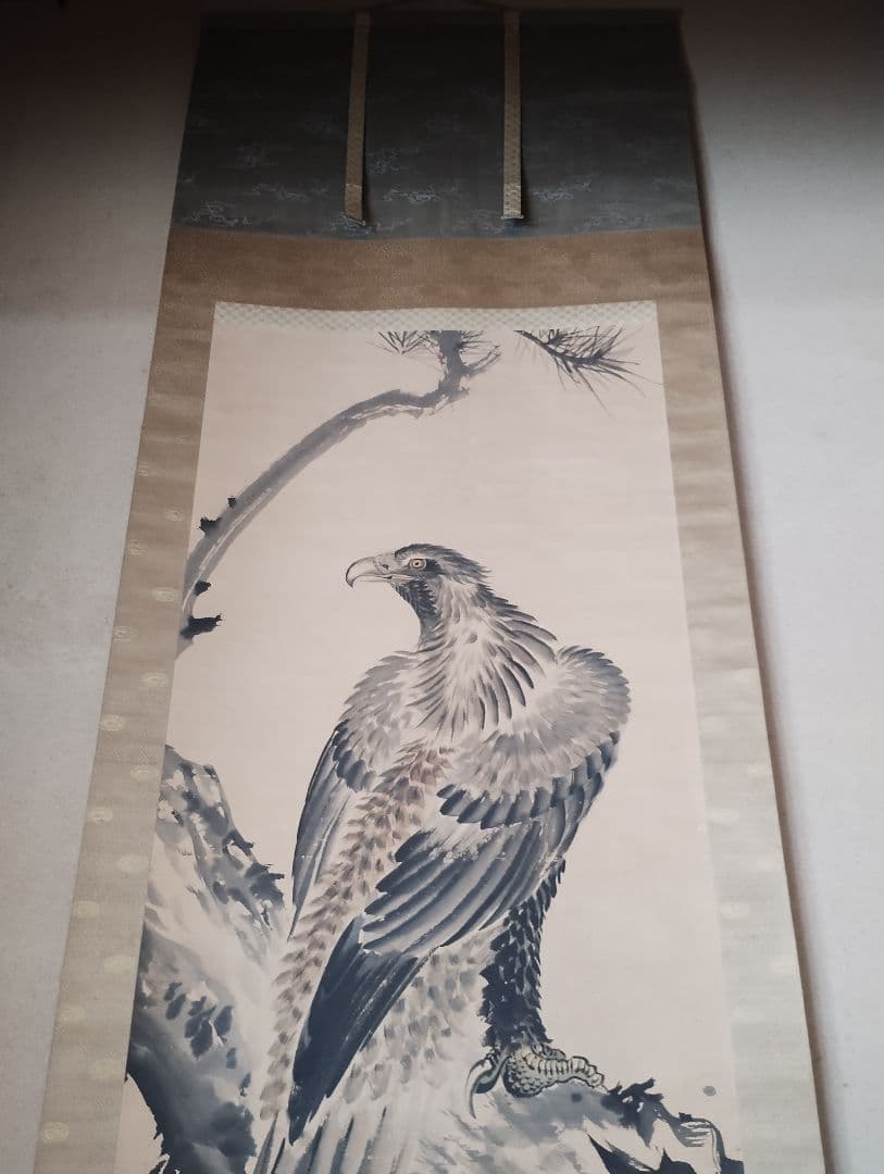 大型掛軸　鷲図